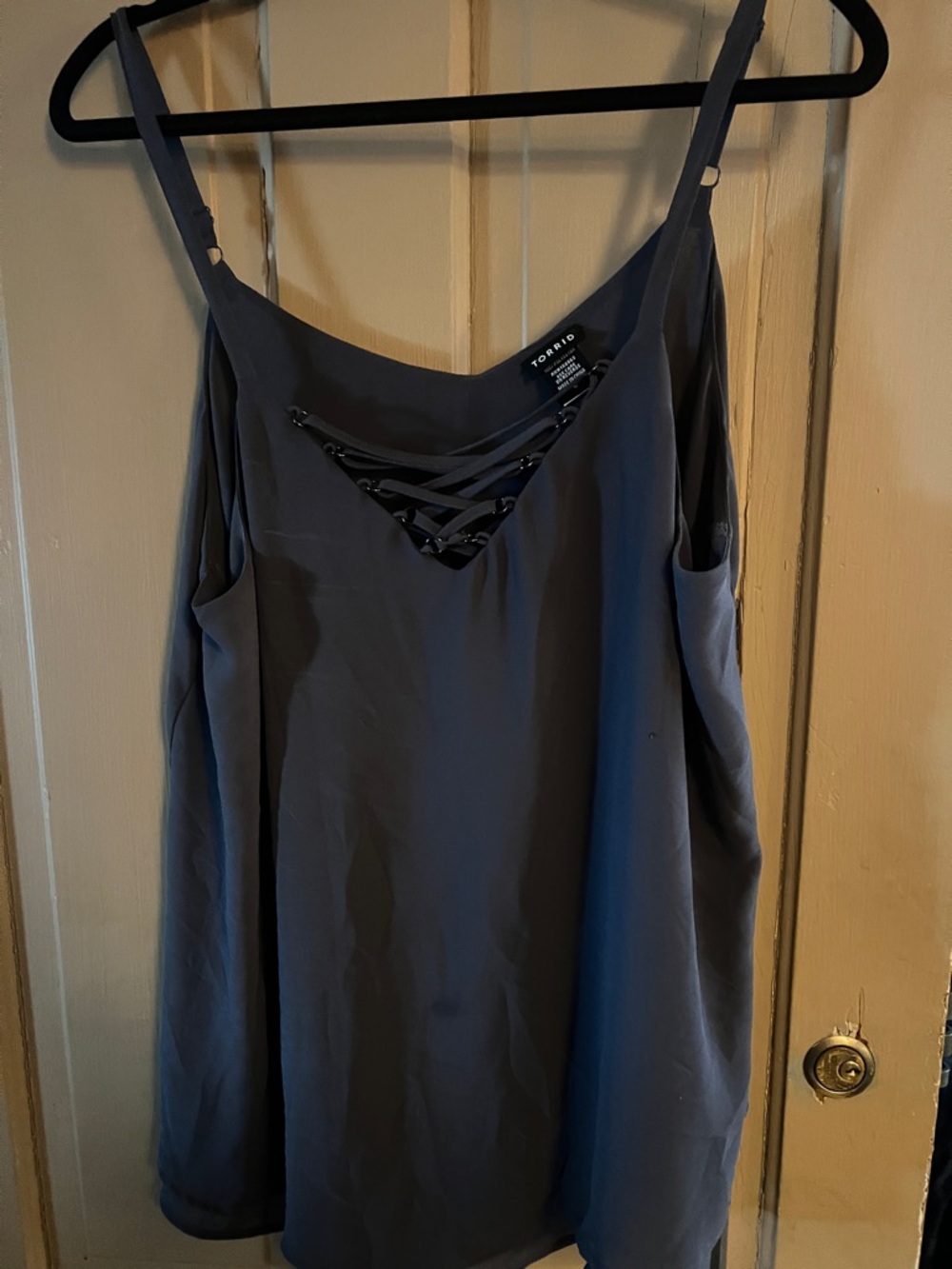 torrid Charcoal Gray Lace-Up Cami